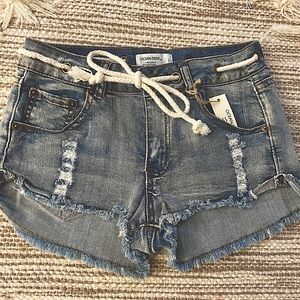 NWT > Ocean Drive Denim Shorts with Rope Belt